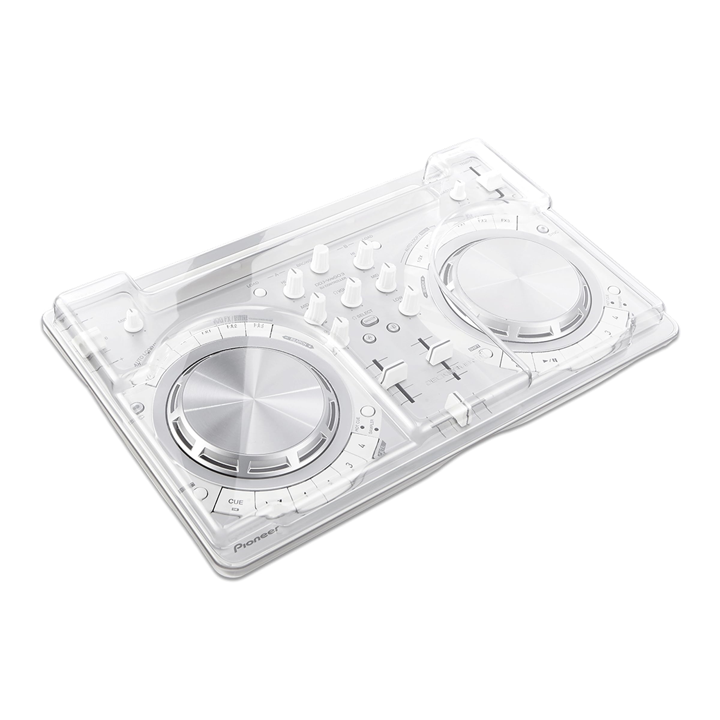 Decksaver LE Cover for Pioneer DJ DDJ-WeGO 3/4 - Super-Durable Polycarbonate Protective lid in Smoked Clear Colour, Made in The UK - The DJs' Choice for Unbeatable Protection