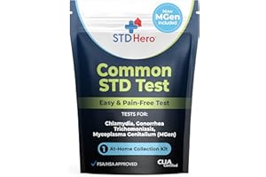 BETTER LIFE SCIENCE STD Hero At-Home Common STD Test Kit for Women and Men - Test for the Top Four STD's - Includes MGen - Private At-Home Collection - Simple, Discreet, Easy-to-Use with Fast Online Results