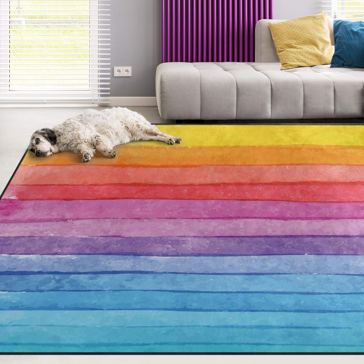 nursery rainbow rug