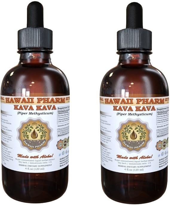 Kava Kava Liquid Extract, Kava Kava (Piper Methysticum) Tincture Supplement 2x4 oz