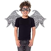 Little Adventures Reversible Dragon Mask and Wing Sets for Boys & Girls (Ages 3-8) (Black)