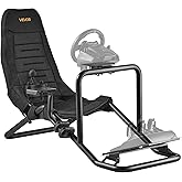 VEVOR Racing Wheel Stand, Heavy-Duty Integrated Simulator Cockpit Steering Stand, Fit Logitech G25,G27,G29,G920,G923, Thrustm
