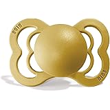 BIBS Supreme Baby Pacifier | BPA-Free Silicone | Made in Denmark | Mustard 1-Pack (6-18 Months)