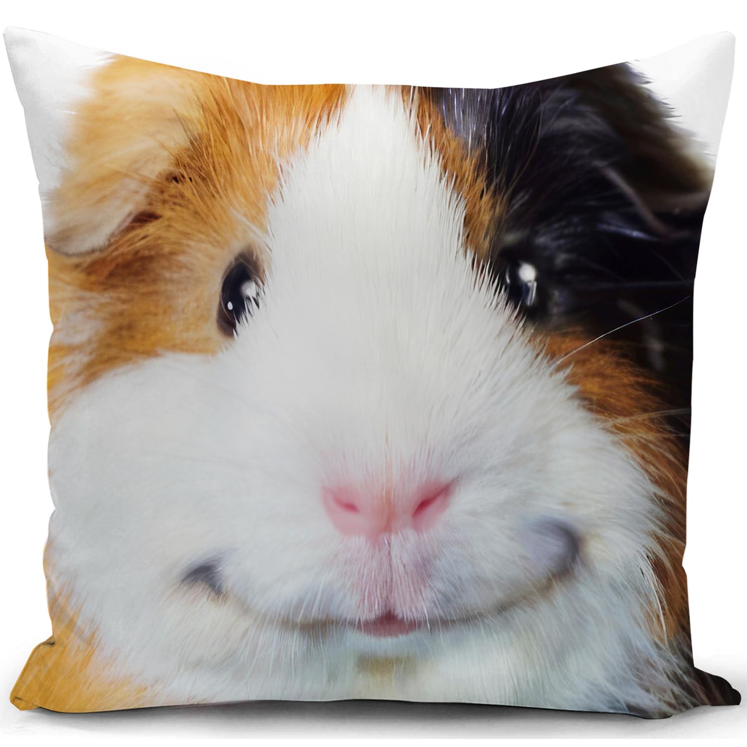 KUNQIAN Guinea Pig Cushion Cover Pillow Cover Guinea Pig Decorations Gifts for Women Ornaments Accessories Decor Home Livingroom Couch Sofa 18"x18"(45x45cm)