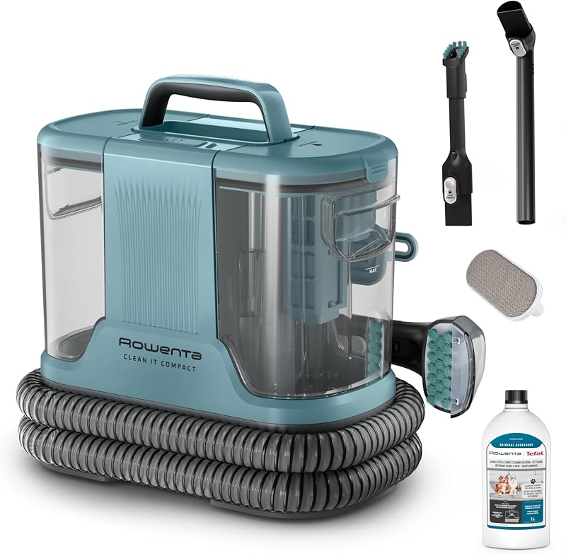 Clean It Compact, Aspiradora tapicerías 400W, 4 Acc, Hasta 11,5 Kpa