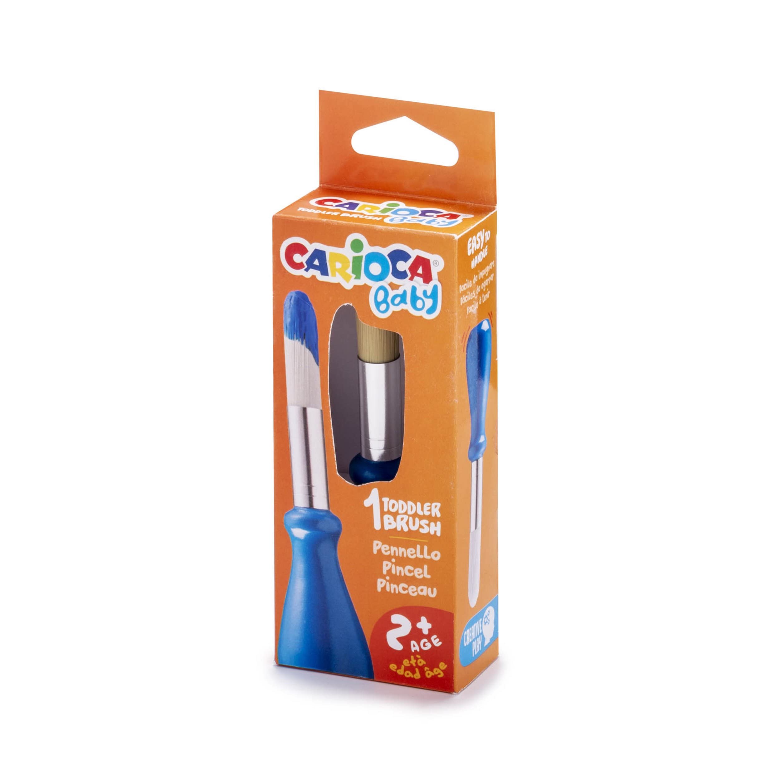 Carioca Baby Nylon Brush with Soft Bristles and Simple Handle, 1 Piece