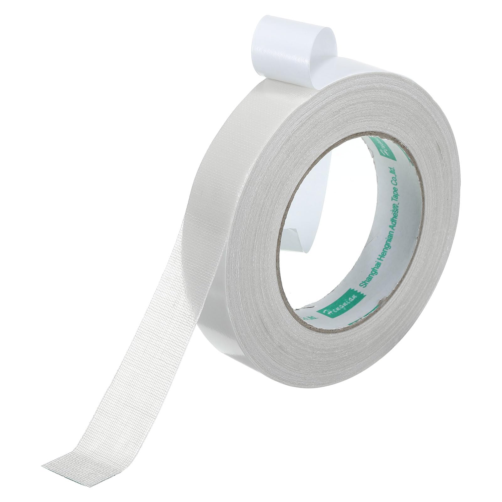 PATIKIL 1" x65.6 Ft(20m) Double Sided Fabric Tape, 1Roll Super Sticky Clear Tape Double Stick Carpet Tape High Stickiness Double Sided Tape Residue-Free for Clothes Carpets, White