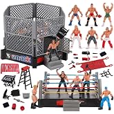 ToyVelt Wrestling Toys Playset with 32-Piece 2" - WWE Action Figures for Boys 8-12 Playset, Safe and Durable Toys, Comes with Wrestling Ring &amp; Realistic Action Figures