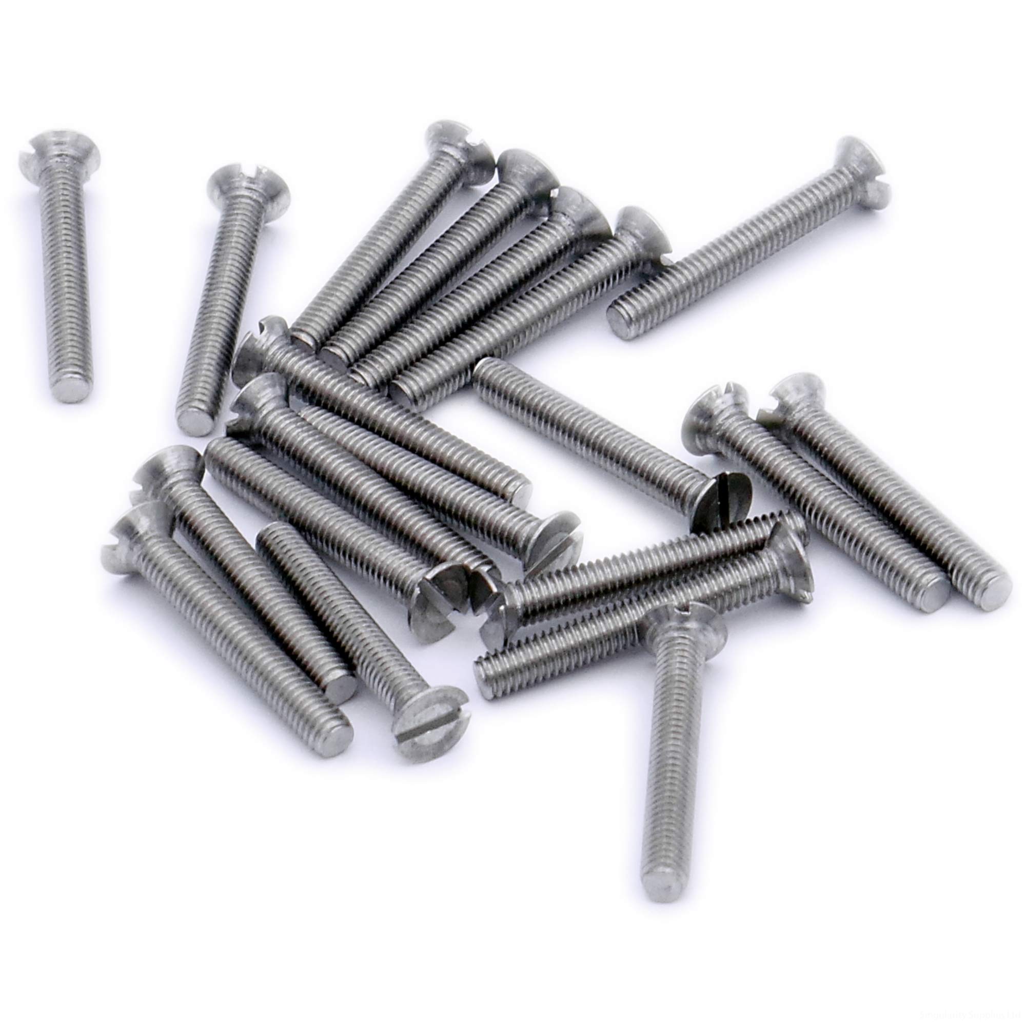 M2 (2mm x 28mm) Slot Countersunk Machine Screw (Bolt) - Stainless Steel (A2) (Pack of 20)