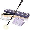 EnrichFun Light Up Wizard Magic Wand Rechargeable Illuminating Witch Wands for Kids Collection Cosplay Christmas, with Acrylic Stand, (Wise)