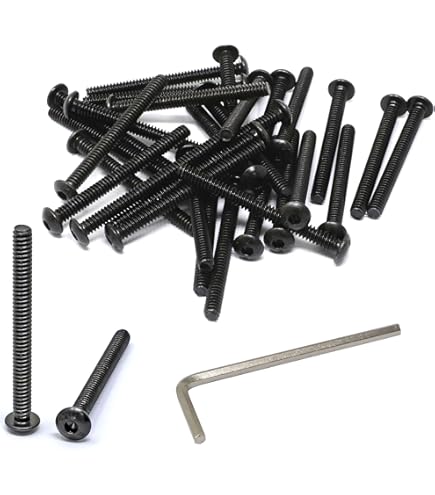 Steel Bolts USA Made 7/16-14 X 1" Chrome Button Head Bolts - Grade 5 Steel, Made In USA, Qty 2 Inch Size Button Head Fasteners - Foto 3