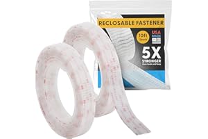 REBUILD SKILLS Industrial Strength -10FT 2Pack - Clear Indoor/Outdoor Adhesive Mounting Tape- Self Mating Reclosable Fastener Compatible with 3M SJ3550 / SJ3560 Dual Lock