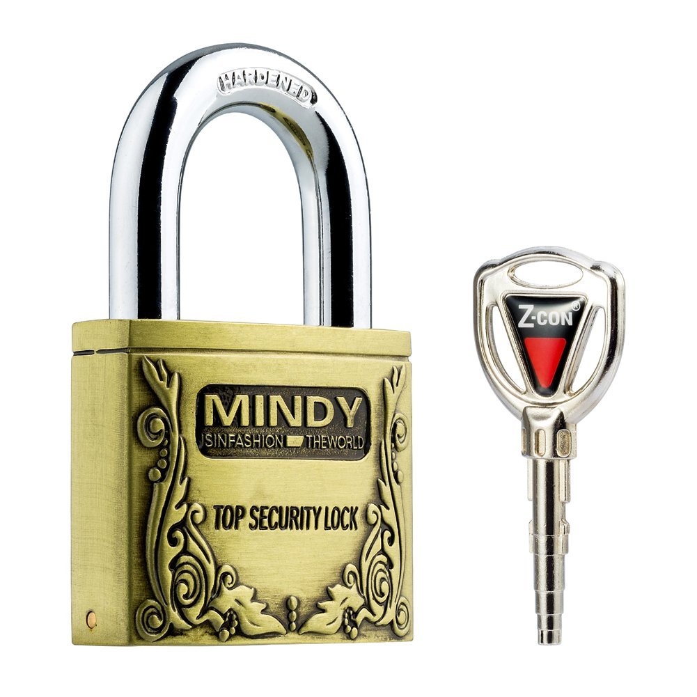Mindy Padlock with Keys, 22/5Inch Wide Body, 12/5Inch Shackle, A4
