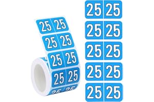 GOSKNOR 500pcs 2025 Year Stickers, 1.5x0.75in 2025 New Year Stickers File Folder Year Labels Color Coded Stickers 25 Year Labels for Tab File Folders Chart Office Supplies(Blue)