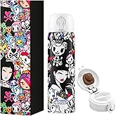 Tokidoki Unicorno insulated water bottle Stainless Steel Water Bottle 16oz Vacuum Sealed Thermal Cup with Leak Proof Flip Lid, Double Wall Tumbler for Hot & Cold Drinks, Unicorno Design