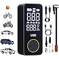 UIBI Tire Inflator Portable Air Compressor, 150 PSI Air Pump For Car Tires, 2X Faster Inflation Portable Air Compressor, Cordless Tire Pump For Car Portable, Bike, Motorcycle, Balls With LED Light, A6
