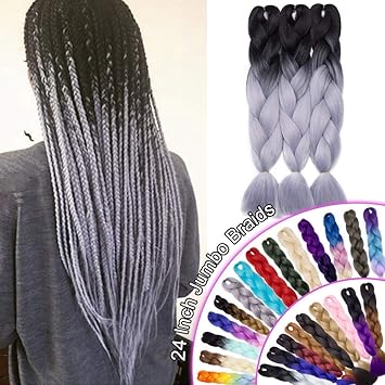 Amazon Com 24 Inch Jumbo Braids Hair Extensions Ombre High