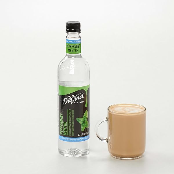 DAVINCI GOURMET SUGAR-FREE PEPPERMINT SYRUP, 25.4 FLUID OUNCES (PACK OF 1)