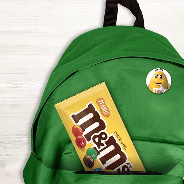 M&M’S PEANUT MILK CHOCOLATE CANDY, FULL SIZE, 1.74 OZ POUCH