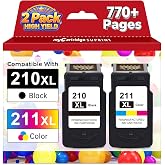 myCartridge SUPRINT Replacement for Canon 210 XL 211 XL Ink Cartridge 2PK | High Yield Upgraded Chip PG 210XL CL 211XL Black Color Combo Pack for PIXMA MX410 MX340 MP495 MP280 MP240 MP250 Printer Eco
