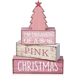 Lineshading 4 Pcs Christmas Table Decoration Wooden