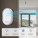 wesstun Wireless Doorbell Waterproof Kit 39 Chimes 5 Volume Levels White view 3
