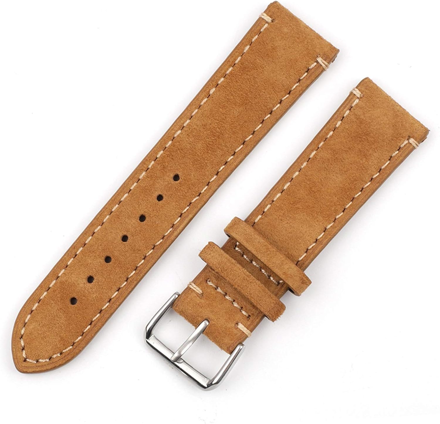 HNGM Watchstraps Leather Handmade Watch Strap 18mm 20mm 22mm 24mm Vintage Leather Strap
