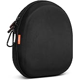 Hard Shell Headphone Case, Durable Zipper Travel Carrying Pouch Bag | Compatible with Sony WH-CH520/CH720N, JBL Tune 510BT/720BT/520BT/770NC, Soundcore Q20/Q30 &amp; Jlab Headphones,Black