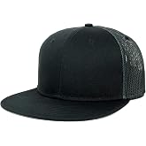 Armycrew Oversize XXL Blank Flatbill Mesh Snapback Cap