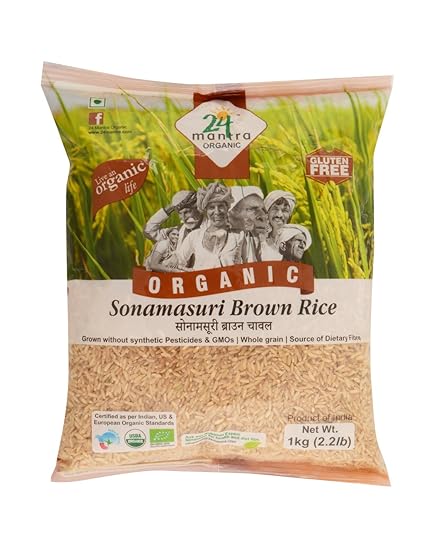 24 Mantra Organic Sonamasuri Brown Rice, 1kg