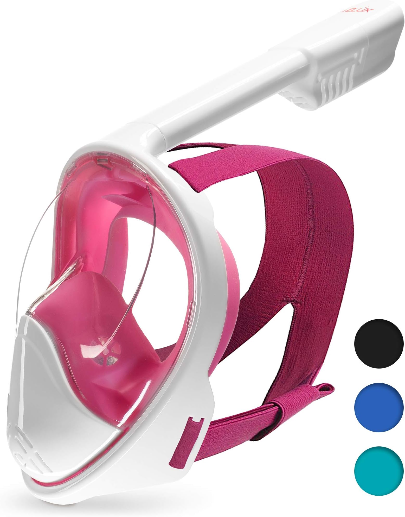 Full Face Snorkel Mask - Snorkeling Gear for Adults and Kids - Diving Mask with 180° Panoramic Viewing - Anti Fog & Anti Leak Scuba Mask, S/M, L/XL, XS