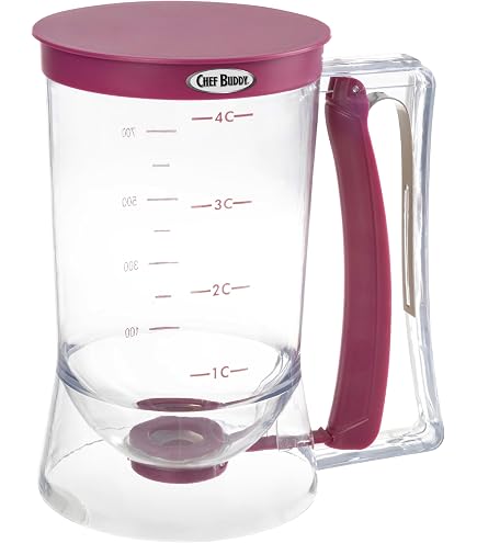 Dispensador De Masa Botella Exprimible GZhaimai - Con Marcas De Medida, Ideal Para Panqueques, Gofres Y Salsas