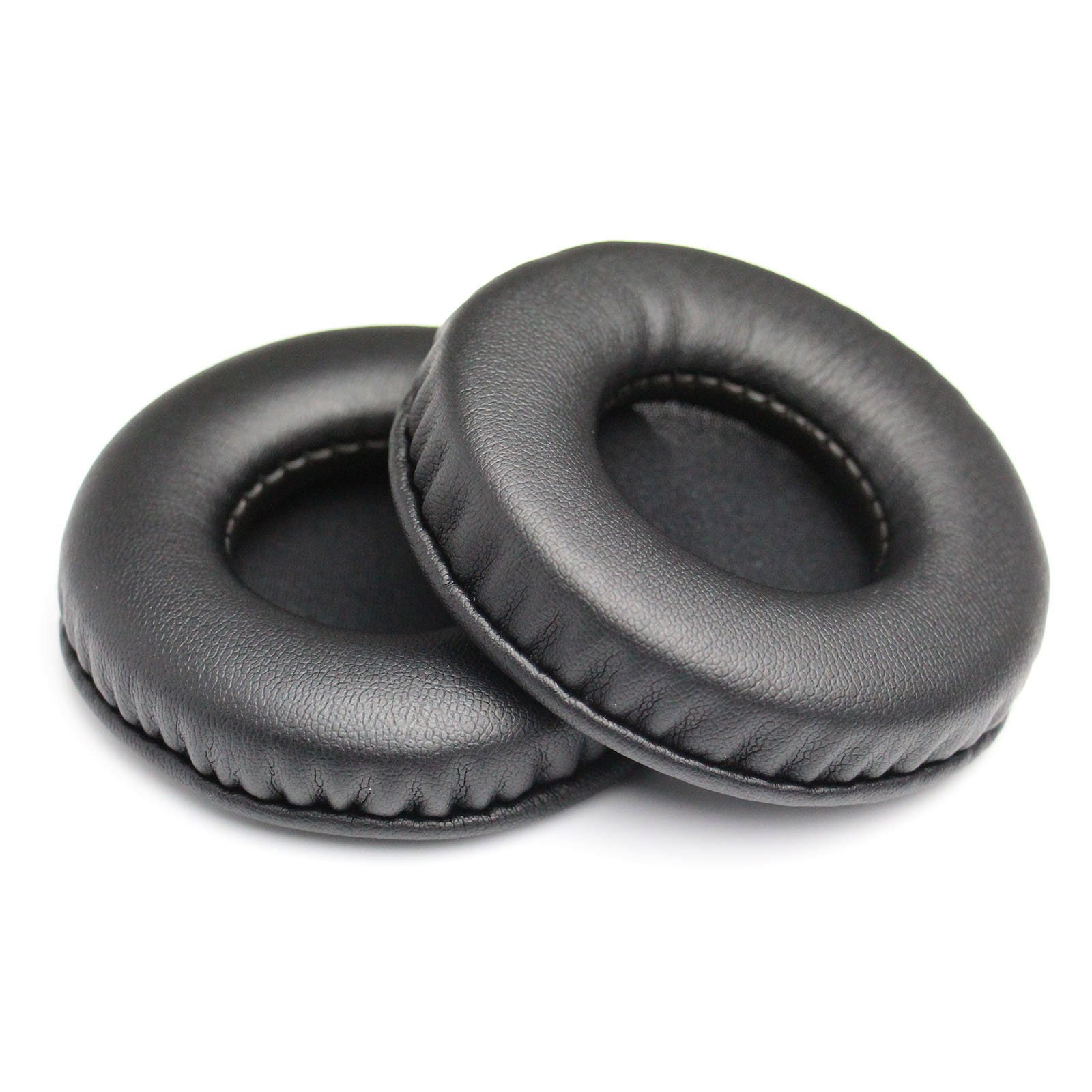 Replacement Ear Pads Leather Ear Pads Replacement Ear Pad Kit Fits Most Headphone Models: Universal Diameter 75mm (1 Pair Black)