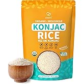 Soeos Organic Konjac Rice, Dried Shirataki Rice, 8.8oz (250g), Gluten Free | Vegan, Plant-Based, Low Carbs, Quick-Cooking Rice Alternative, Pantry Staple for Stir-Fries, Soups &amp; More