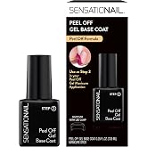 Sensationail Peel Off Formula Gel Nail Polish Base Coat Refill, Clear, 0.25 Fl Oz