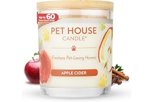 One Fur All Pet House Fall Candles, Long Lasting, Clean Burning, Soy Wax Scented Candles for Pet Odor, Apple Cider