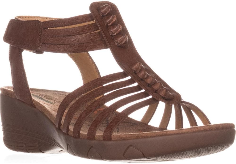 Amazon.com | BareTraps Hinder Wedge Sandals Brown 8M | Sandals