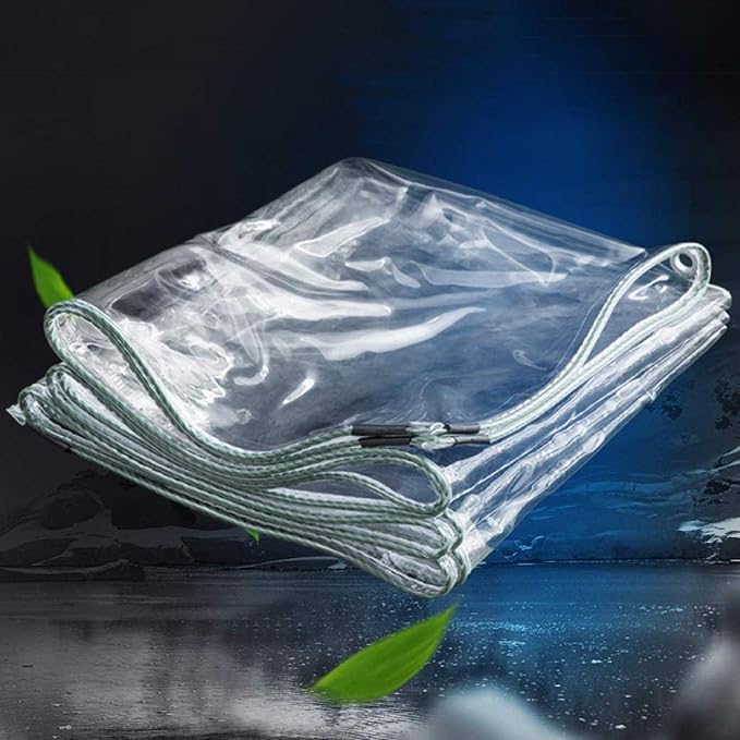 NMBC PVC Transparent Tarp Heavy Duty Waterproof Glass Clear Tarpaulin