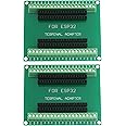 Create idea 2pcs Green 38 Pin Narrow Version ESP32 Breakout Board GPIO 1 Into 2 for ESP-WROOM-32 Microcontroller Development