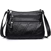 WITERY Crossboby Bag for Women - Soft PU Leather Multi-Pocket Shoulder Handbags Pocketbooks Medium Sized Bag Small Purses