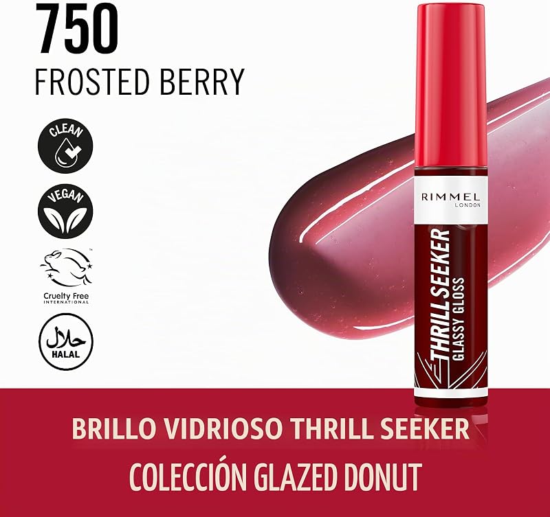 , Thrill Seeker Glassy Gloss Brillo de Labios Frosted Berry 750 10ml