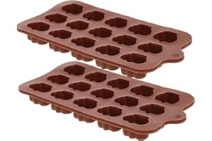 jojofuny 2pcs Crown-Shaped Chocolate Molds Silicone Baking Molds for Candy Jelly Fondant Making, Food-Grade