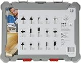 Bosch Professional 15 Pc Mixed Router Bit Set 1/4 Inch Shank view 3