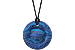 MUNCHABLES: JEWELRY FOR KIDS THAT CHEW Munchables Sensory Bubble Popper Chew Necklace and Fidget Toy Combination for Kids and Adults (Wavy Navy)