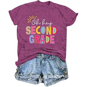AMWIPE Teacher Shirts for Women First Day of School Tshirt Back to School | Teacher Shirt: First Grade, Second Grade, Fifth G