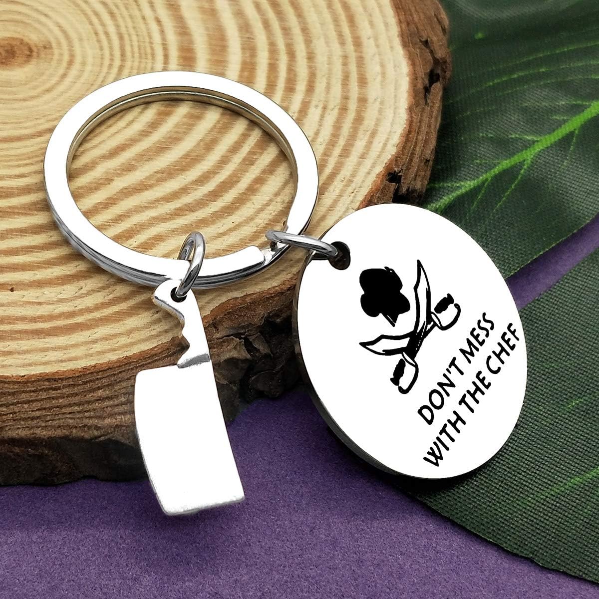 Vadaka Funny Chef Gift Keyring Keychain Graduation Gift Chef Charm Keyring Key Chain Culinary Student Present Keychain Thank You Appreciation Present Birthday Keepsake - Image 3