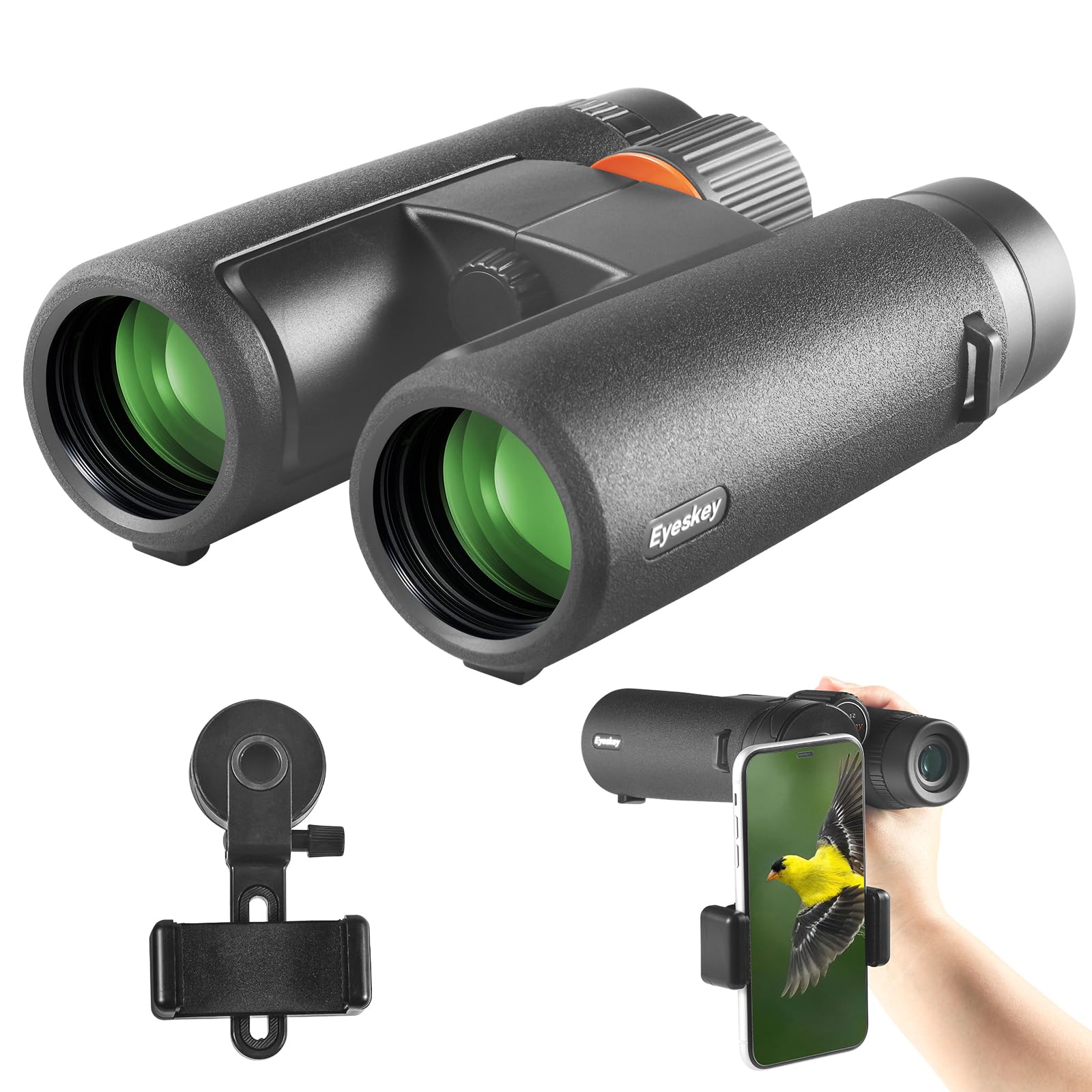 Photo 1 of 10x42 HD Binoculars for Adults High Powered with Low Light Night Vision – Lightweight Waterproof Binoculars with Smartphone Adapter for Hunting, Bird Watching, Stargazing & Outdoor Travel