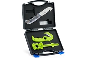 KNINE OUTDOORS Hunting Gut Hook Skinner Knife with Butt Out Game Dressing Tool for Field Dressing