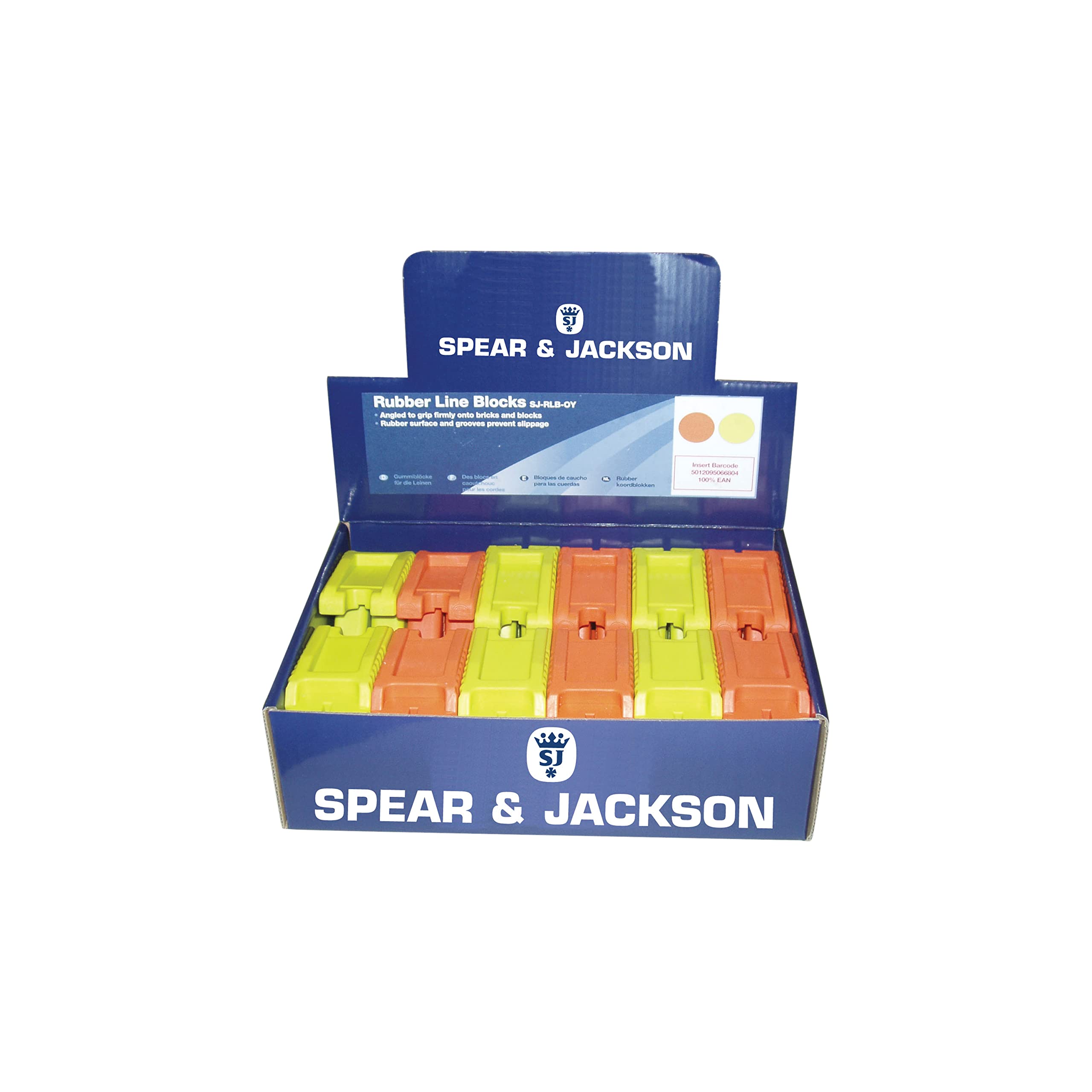 Spear & Jackson SJ-RLB-OY Box of 24 Rubber Line Blocks