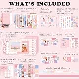 Draupnir Pink Cute Kawaii Scrapbook Kit 348pcs A6 Grid Notebook 256 pages view 2